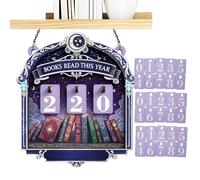 Quest'anno libri letti - 15 X 12 cm Grande Tabella Book Display Targhetta con 30 targhe, contatore per la casa, biblioteca, ufficio, . Termini di ricerca: tavolo in legno sala biblioteca