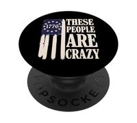 Queste persone sono pazze Flag Retro PopSockets PopGrip Adesivo