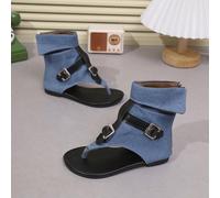 Questi sandali alla moda estivi per ragazze presentano un design alto, con una cerniera sul tallone e una cinghia aperta sulla punta, conferendo un aspetto elegante e alla moda, rendendoli la scelta p