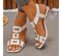 Questi sandali con tacco alto in cristallo alla moda e comodi per le donne sono adatti per l'uso casual quotidiano, nonché per partecipare a feste, banchetti o appuntamenti di sera. È un articolo esse