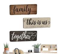 Questi siamo noi/insieme/decorazione da parete familiare, cartelli da parete casa insieme questi sono famiglia americana | Pedimenti rustici in legno per decorazioni domestiche,Decorazioni sospese con