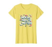 Questioni di Salute mentale: consapevolezza e Supporto Maglietta, Donna, Limone, 3XL