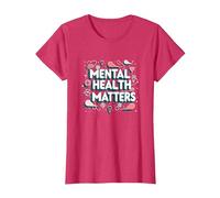 Questioni di Salute mentale: consapevolezza e Supporto Maglietta, Donna, Rosso mélange, XL