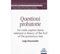 Questioni probatorie. Tra male captum bene retentum e theory of the fruit ...