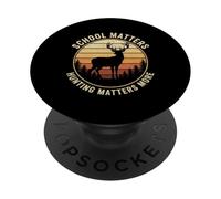 Questioni scolastiche Hunting Matters More Cervi Caccia Retrò PopSockets PopGrip Adesivo