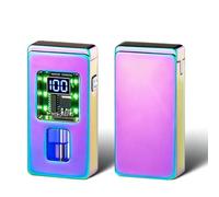 Questo accendino a doppia lama attivato dalla voce è dotato di molteplici metodi di accensione intelligente, una ventola di combustibile trasparente e un guscio di lega di zinco.(C)