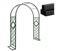 Questo Arco di Rose in Metallo da Giardino, Resistente alle intemperie, di Colore Verde, è Ideale per Decorazioni Nuziali e balconi. Il Robusto Supporto Esterno Misura 200 x 230 cm ed è Perf