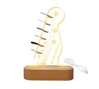 Questo articolo era esaurito OUT8522B@#7397-Ur personalizzato uomini regali up caso chitarra display roba pick regali amanti roba musicisti chitarra uomini regali elettrici led chitarra roba caso