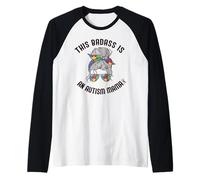 Questo Badass È Un Autism Mama Awareness Donna Madre Meme Maglia con Maniche Raglan