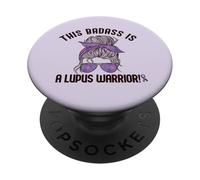 QUESTO BADASS È UN LUPUS WARRIOR Consapevolezza Donna Meme SUL RETRO PopSockets PopGrip Adesivo