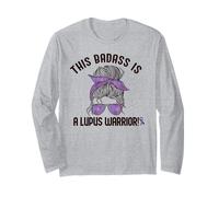 Questo Badass È Un Lupus Warrior SLE Consapevolezza Donna Meme Maglia a Manica