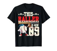 Questo Ballerino è Adesso 9 Compleanno Baseball Theme Bday Party Maglietta
