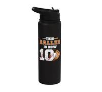 Questo ballerino è ora un giocatore di baseball per 10 bambini che compie 10 anni Stainless Steel Insulated Water Bottle