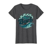 Questo Barb: Surfer Girl Ocean Wave Retro Maglietta, Donna, Grigio Scuro, S