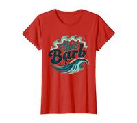 Questo Barb: Surfer Girl Ocean Wave Retro Maglietta, Donna, Rosso, M
