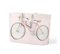 Questo Casa Borsa Tote Stampata Con Manici, Borsa Per La Spesa Riutilizzabile, Borsa Per La Spesa, Lavabile In Lavatrice, Pieghevole, Borsa In Tela, Dimensioni: 50X40 Cm