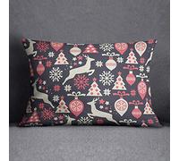 Questo Casa Federa decorativa per cuscino di Natale, morbida, confortevole, auto, ufficio, divano, soggiorno, camera da letto, 35 x 50 cm, progettata e prodotta in Türkiye