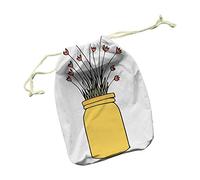 Questo Casa Stampata Sacchetti di Cotone con Coulisse, Borsa di Cotone Verdura, Viaggio Bustine, Borsa Della Spesa, Riutilizzabili, Taglia: 40x50 Cm
