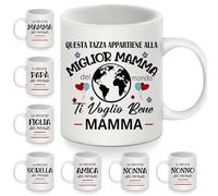Questo cuscino appartiene alla migliore mamma del mondo Tazza per la mamma da Figlia Figlio Compleanno Festa della mamma Ringraziamento Regalo di Natale Mamma Tazzine da caffè (mamma-2)