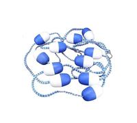Questo divisorio di Sicurezza Professionale per Piscine Interne/Esterne, con Linea di Boe Blu e Bianca, è Ideale per Gare di Nuoto e parchi Acquatici. È Un separatore di Percorso Resistente