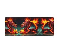 Questo Dragon King in Fire tastiera e tappetino per mouse, 30,5 x 80 cm, è progettato per computer, console, uffici ed è adatto anche per giochi e studio.