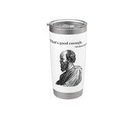 Questo è abbastanza buono. Mediocrate - nero | Filosofo divertente Bicchiere termico in acciaio inox doppia parete
