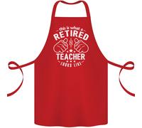Questo È Che Pensionato Insegnante Guarda Come Cotone Grembiule 100% Biologico