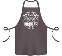 Questo È Che Qualificato Pompiere Guarda Come Cotone Grembiule 100% Biologico