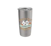 Questo è ciò che 60 e benedetto sembra 60 ° compleanno Bicchiere termico in acciaio inox doppia parete