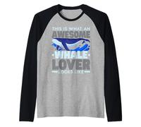 Questo è ciò Che Un Fantastico Amante delle Balene Sembra Animale Maglia con Maniche Raglan