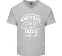 Questo È Ciò Che Un Grande Capo Ha L'Aspetto Di Maglietta In Cotone A V