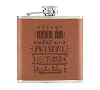 Questo È Ciò Che Un Grande Docente Indossa 6oz Boccetta In Pelle PU Tan