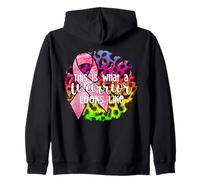 Questo è ciò Che Un Guerriero assomiglia al Cancro al Seno con Nastro Rosa Felpa con Cappuccio
