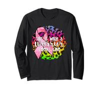 Questo è ciò Che Un Guerriero assomiglia al Cancro al Seno con Nastro Rosa Maglia a Manica