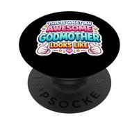 Questo è ciò che una fantastica madrina sembra divertente per il battesimo PopSockets PopGrip Adesivo