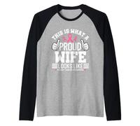 Questo è ciò Che Una Moglie Orgogliosa assomiglia al Cancro al Seno Maglia con Maniche Raglan