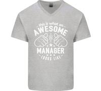 Questo È Come Appare Un Grande Manager Maglietta In Cotone A V-Collo Per Uomo