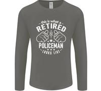 Questo È Come Appare Un Poliziotto In Pensione Uomo Maglietta A Maniche Lunghe