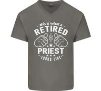 Questo È Come Appare Un Prete In Pensione Maglietta In Cotone A V-Collo Per Uomo