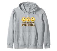 Questo è Come Eye Roll Funny Cartoon Eye Rolling Emoticon Felpa con Cappuccio