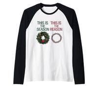 Questo è Il Design Natalizio della Stagione e della Ragione Maglia con Maniche Raglan