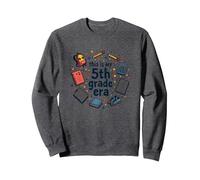 Questo è Il Divertimento delle Forniture Scolastiche nostalgiche della mia Quinta elementare Felpa, Unisex per Adulti, Grigio Scuro, L