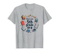 Questo è Il Divertimento delle Forniture Scolastiche nostalgiche della mia Quinta elementare Maglietta, Uomo, Grigio Melange, L