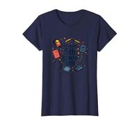 Questo è Il Divertimento delle Forniture Scolastiche nostalgiche della mia Quinta elementare Maglietta, Donna, Navy, 3XL
