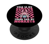 Questo è il mio circo Queste sono le mie scimmie Carnival Tent Girl PopSockets PopGrip Adesivo