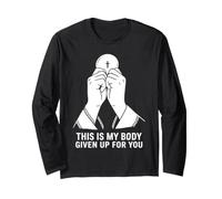 Questo è Il Mio Corpo Dato per Te Messa cattolica Maglia a Manica