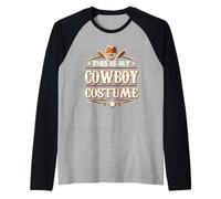 Questo è Il Mio Costume da Cowboy, Cappello Stile Rodeo Country Western Maglia con Maniche Raglan