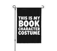 QUESTO È IL MIO COSTUME DA PERSONAGGIO DEL LIBRO Bandiera da giardino Bandiere da giardino personalizzate 12x18 Bandiera da giardino bifacciale per l'estate