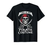 Questo è il mio costume da pirata, teschio da pirata per Halloween Maglietta