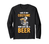 Questo è Il Mio Costume Ora dammi Una Birra Halloween Maglia a Manica